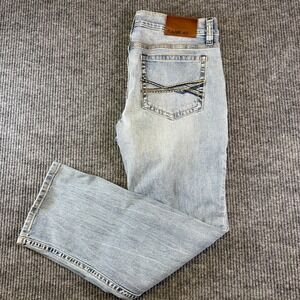 Rank 45 Mens Jeans 32x30 Light Wash Stretch Denim Straight Leg